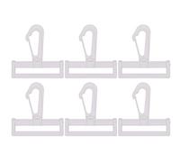 KAM Lot de 20 mousquetons pivotants en plastique pour sac à dos, sangle, sac à bandoulière, sac à main, collier pour animal domestique, 50 mm, blanc