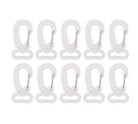 KAM Lot de 50 mousquetons pivotants en plastique pour sac à dos, sac de voyage, sangle, sac à bandoulière, sac à main et sac à main, 20 mm, blanc