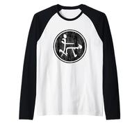 Kama Sutra Chinois Antique - Design inspiré du Symbole Pinyin Manche Raglan