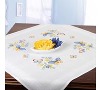KAMACA Kit de broderie au point de croix - Motif animaux - Nappe pré-imprimée avec fil à broder et instructions de broderie - Kit de broderie pour adultes (papillons 80 x 80 cm)