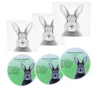 KAMACA Lot de 6 serviettes magiques en coton pour enfants - Idée cadeau d'anniversaire d'enfant - Cadeau de Pâques - Petit cadeau de Pâques - Motif lapin