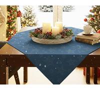 KAMACA Nappe à effet lotus Magic Stars avec motif d'étoiles - Protection anti-taches - Les liquides perlent facilement - Stables en couleur et indéformables - Brillance élégante pour l'Avent et Noël