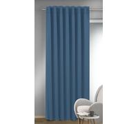 KAMACA Rideau occultant thermique avec passants cachés et bande de rideau - Rideau occultant thermique pour chambre à coucher et salon - Dimensions (H x l) : 245 x 140 cm - Bleu - H x l : 245 x 140 cm