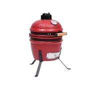 Barbecue à Fumoir Kamado 2-en-1 Céramique 56 cm Rouge Gril d'Extérieur vidaXL