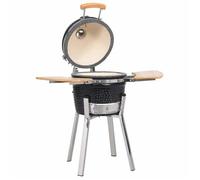 Kamado Barbecue à fumoir Céramique 81 cm Noir G