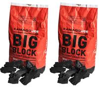 Kamado Joe Charbon de Bois Naturel réutilisable pour Barbecue, Fumage et grillade. Longue durée de Vie jusqu'à 18 Heures, 9,1 kg, Noir (Lot de 2)