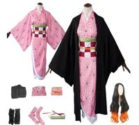 Kamado Nezuko Cosplay Anime Costume Complet Avec Perruque Pour Costume D'Halloween