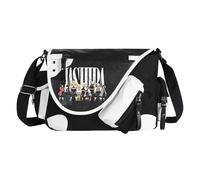 Kamado Tanjiro Tomioka Giyuu/Agatsuma Zen'itsu Sac à bandoulière Anime Kamado Nezuko Sac à main de grande capacité léger tendance avec plusieurs poches latérales pour homme et femme, Noir Type 4, 32 x
