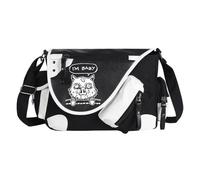 Kamado Tanjiro Tomioka Giyuu/Agatsuma Zen'itsu Sac à bandoulière Anime Kamado Nezuko Sac à main de grande capacité léger tendance avec plusieurs poches latérales pour homme et femme, Noir Type 5, 32 x