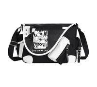 Kamado Tanjiro Tomioka Giyuu/Agatsuma Zen'itsu Sac à bandoulière Anime Kamado Nezuko Sac à main de grande capacité léger tendance avec plusieurs poches latérales pour homme et femme, Noir Type 3, 32 x