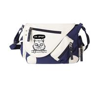 Kamado Tanjiro Tomioka Giyuu/Agatsuma Zen'itsu Sac à bandoulière Anime Kamado Nezuko Sac à main de grande capacité léger tendance avec plusieurs poches latérales pour homme et femme, Bleu Type 5, 32 x