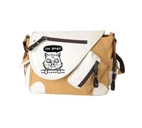 Kamado Tanjiro Tomioka Giyuu/Agatsuma Zen'itsu Sac à bandoulière Anime Kamado Nezuko Sac à main de grande capacité léger tendance avec plusieurs poches latérales pour homme et femme, Kaki Type 5, 32 x