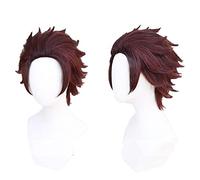 Kamado Tanjirou Cosplay Wig Blade of Kimetsu no Yaiba Halloween Anime Short Synthetic Hair