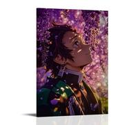 Kamado Tanjirou Under The Wisteria Tree Poster décoratif sur toile, art mural, pour salon, chambre à coucher, 60 x 90 cm