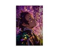 Kamado Tanjirou Under The Wisteria Tree Poster décoratif sur toile, art mural, pour salon, chambre à coucher, 50 x 75 cm