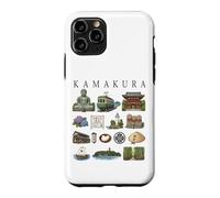 Kamakura Japon Icônes Mignonne Culture Voyage Art Illustration Coque pour iPhone 11 Pro