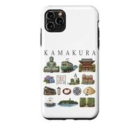Kamakura Japon Icônes Mignonne Culture Voyage Art Illustration Coque pour iPhone 11 Pro Max