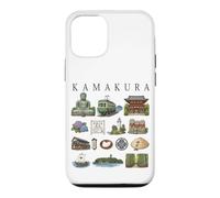 Kamakura Japon Icônes Mignonne Culture Voyage Art Illustration Coque pour iPhone 12/12 Pro