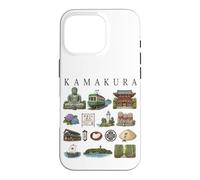 Kamakura Japon Icônes Mignonne Culture Voyage Art Illustration Coque pour iPhone 16 Pro