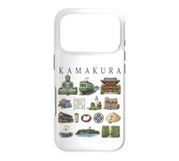 Kamakura Japon Icônes Mignonne Culture Voyage Art Illustration Coque pour iPhone 17 Pro