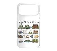 Kamakura Japon Icônes Mignonne Culture Voyage Art Illustration Coque pour iPhone 17 Pro Max