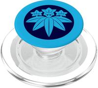 Kamakura Minamoto Japon Mon Bleu Marine Vector Art PopSockets PopGrip pour MagSafe