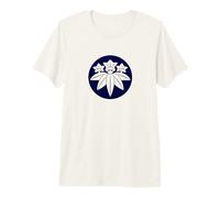 Kamakura Minamoto Japon Mon Bleu Marine Vector Art T-Shirt Haut de Gamme