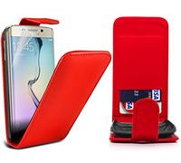 KAMAL STAR® Étui à rabat magnétique en cuir PU avec stylet pour Samsung Galaxy J5 SM-J500F Rouge