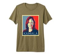 Kamala Harris 47 Président Portrait Rouge Bleu Pop Art T-Shirt Haut de Gamme