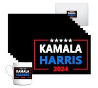 Kamala Harris Lot de 10 lettres autocollantes pour pare-brise, autocollants pour pare-brise, autocollants pour ordinateur portable, accessoires de décoration de voiture