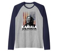 Kamala Harris pour le président 2024 | Harris 2024 Démocrate USA Manche Raglan