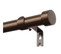 KAMANINA Tringle à Rideau Bronze, 80 à 304 cm Tringle à Rideaux Extensible, Tringle Rideau Réglable 25 mm de Diamètre aver Couvercle et Supports Ensemblede, Fenêtre Décorative pour Chambre et Salon