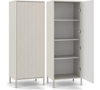 KAMARO - Armoire moderne 3 étagères - 147.5x53.5x40cm - Meuble de rangement - Beige Cachemire