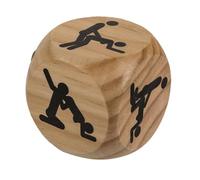 Kamasutra Dé XL en bois, dimensions 6 x 6 cm, jeu adulte, cadeau.