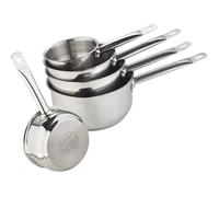 Kamberg - Gamme Pro Set 5 Casseroles 12-14-16-18-20cm - Acier Inoxydable - Poignée anti chaleur - Tous feux dont induction