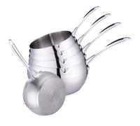 Kamberg - Set 5 Casseroles 12-14-16-18-20 cm - Acier Inoxydable - Poignée anti chaleur - Tous feux dont induction