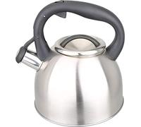 Kamberg - Théière Bouilloire sifflante 3 litres - Acier inoxydable - Poignée ergonomique - Tous Feux dont Induction - 0008114, Gris
