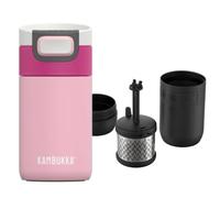 Kambukka Etna 300 ml - Hot Stuff Inside - tasse isotherme en acier inoxydable, bouchon 3-en-1, Snapclean, étanche, sans BPA - couleur Brushing Bride