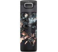 Kambukka Etna Tasse isotherme 500 ml Dark Flowers - Bouteille isotherme en acier inoxydable limitée - Tasse de voyage étanche - Couvercle 3 en 1 pour café et thé