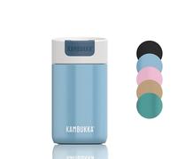 KAMBUKKA Gourde Isotherme (300ml) - Thermos Etanche: Technologie Snapclean® - Idéal pour Boissons Chaudes et Froides - Fond Antidérapant - Acier Inoxydable - Modèle "OLYMPUS Silk Blue"