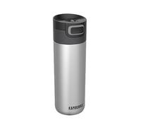 KAMBUKKA Gourde Isotherme (500ml) - Thermos Etanche: Technologie Snapclean® - Idéal pour Boissons Chaudes et Froides - Fond Antidérapant - Acier Inoxydable - Modèle "ETNA Silver"