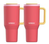 Kambukka Rio - Exotic Twins Pack de 2 gobelets isothermes 950 ml - Paille télescopique - Acier inoxydable 18/8 - Étanche et sans BPA