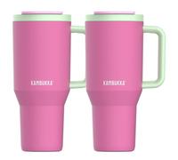 Kambukka Set Bubble Pops Rio - Deux gobelets isothermes 950 ml avec paille intégrée - Isolation sous vide - Étanche et durable