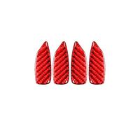 KAMCES Autocollant décoratif en Fibre de Carbone for Garniture de portière intérieure de Voiture, Compatible avec Les modèles Série 3 E46 323i 328i 330i 325i 1999-2004(Red)