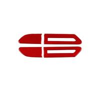 KAMCES Autocollant en Fibre de Carbone for Clignotant latéral, feu de Virage, Compatible avec la série 7 F01 2009-2014, Accessoires intérieurs(Red)