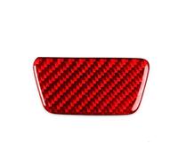 KAMCES Compatible avec Fiesta 2011-19 Fibre de Carbone Instrument copilote boîte à Gants Panneau Garniture Couverture Voiture intérieur Accessoires Autocollants décoratifs(Red)