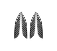 KAMCES Compatible avec Les Accessoires de la série 3 F30 2013-2018, Garniture de poignée de Porte intérieure de Voiture en Fibre de Carbone, décoration de Cadre, Autocollants(Black)