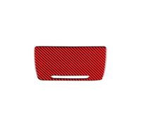 KAMCES Compatible avec Les Accessoires de la série 5 F10 2011-2017, boîte de Rangement de Commande Centrale intérieure en Fibre de Carbone, Panneau de Garniture, Cadre, Autocollants(Style B(Red))