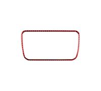 KAMCES Compatible avec Les Accessoires de la série 5 F10 2011-2017, boîte de Rangement de Commande Centrale intérieure en Fibre de Carbone, Panneau de Garniture, Cadre, Autocollants(Style A(Red))