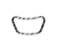 KAMCES Compatible avec Les Accessoires de Voiture de la série 5 E60 2004-2010, intérieur en Fibre de Carbone, Boutons de Menu multimédia, Garniture, Cadre, Autocollants(Black)